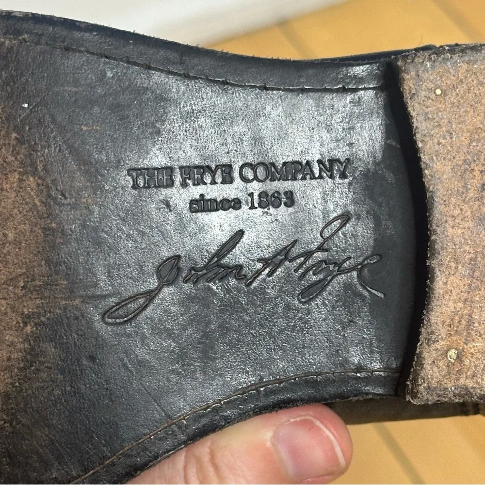 💜 Frye Black Leather Chelsea Ankle Boot (7)